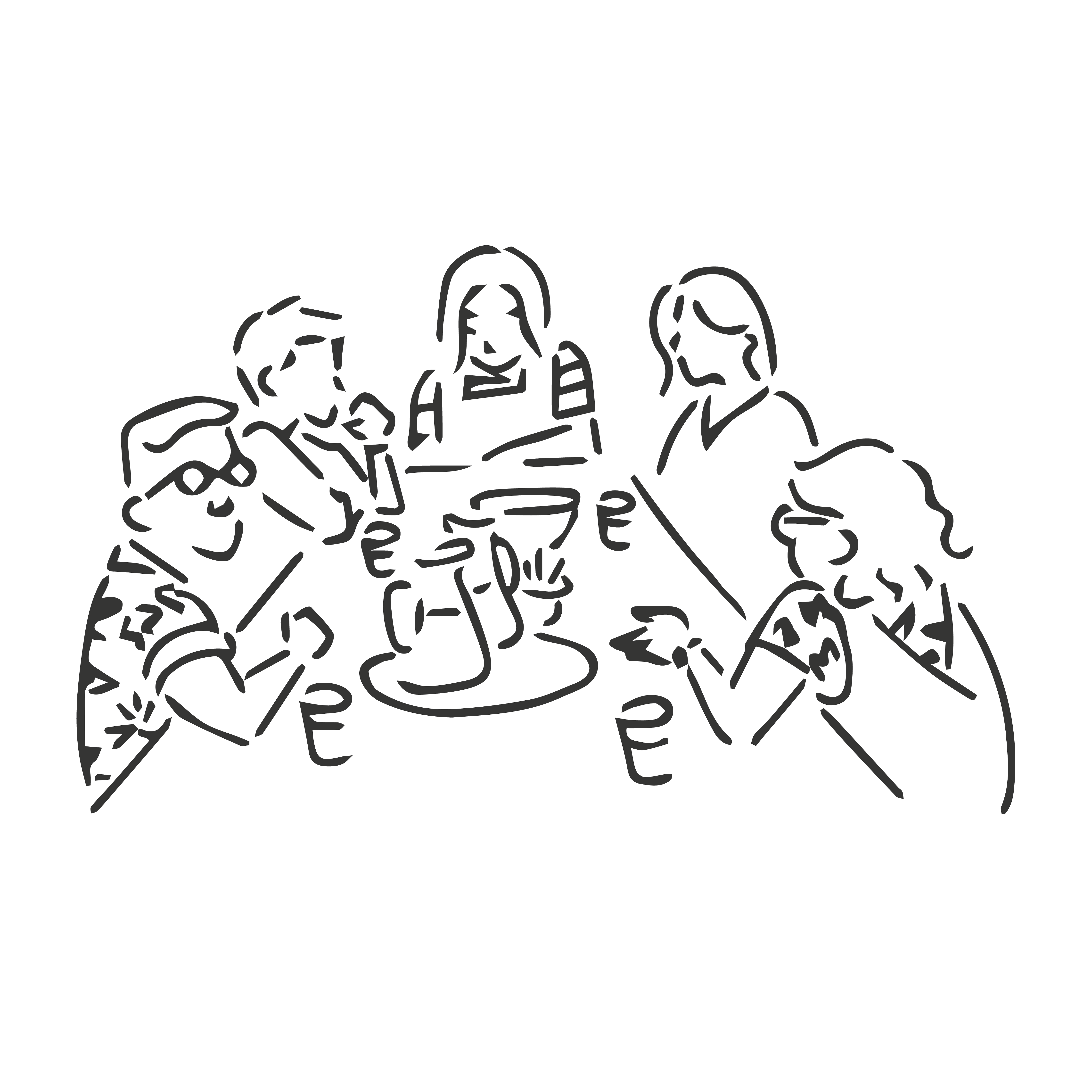 disegno persone a tavola_Tavola disegno 1